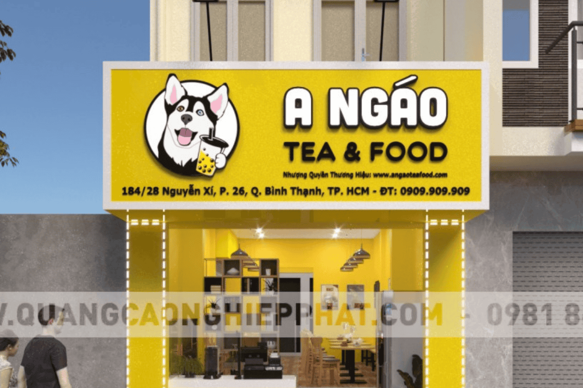 Ảnh khảo sát thực tế vị trí lắp logo tại showroom, văn phòng hoặc cửa hàng