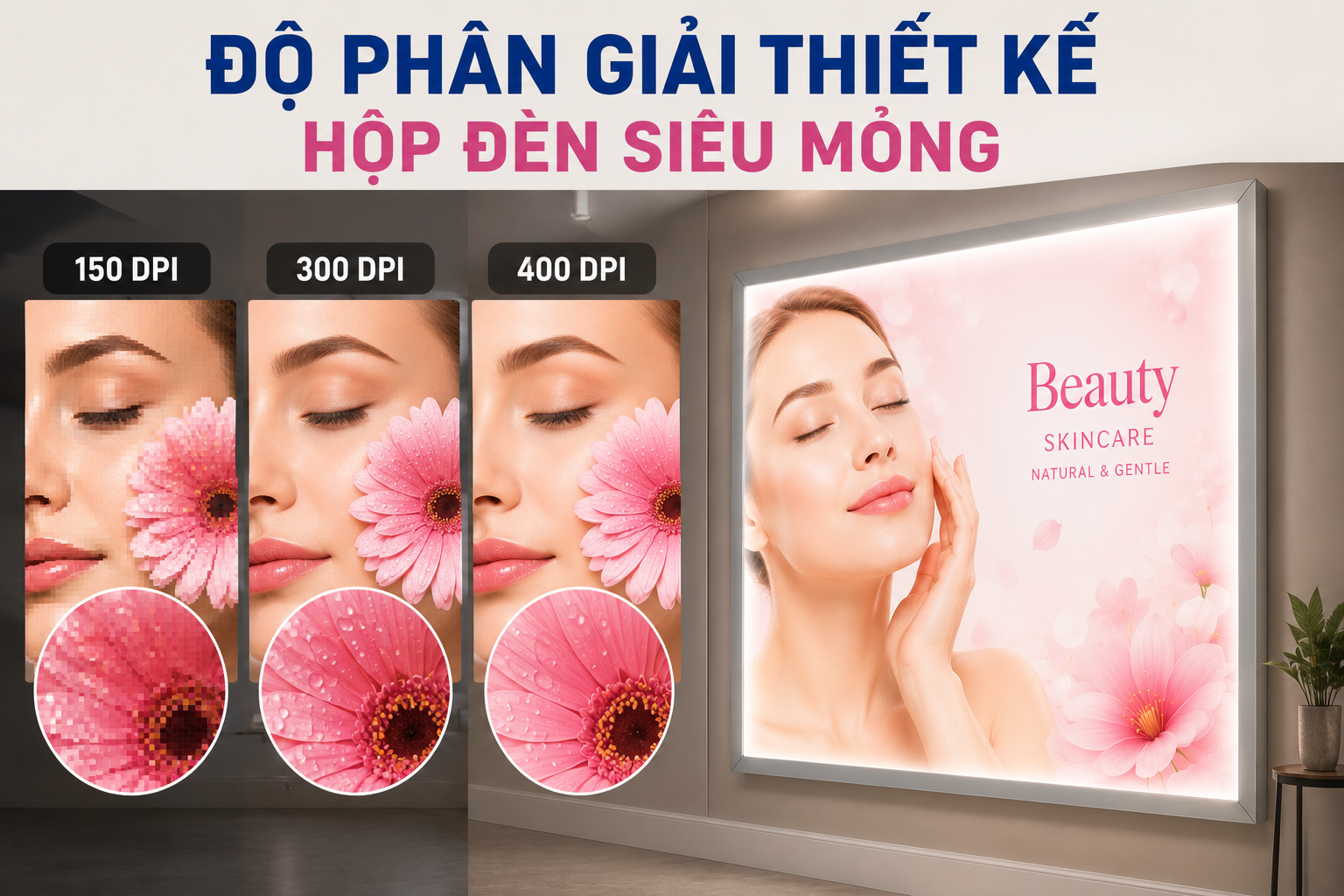 Độ phân giải thiết kế hộp đèn siêu mỏng