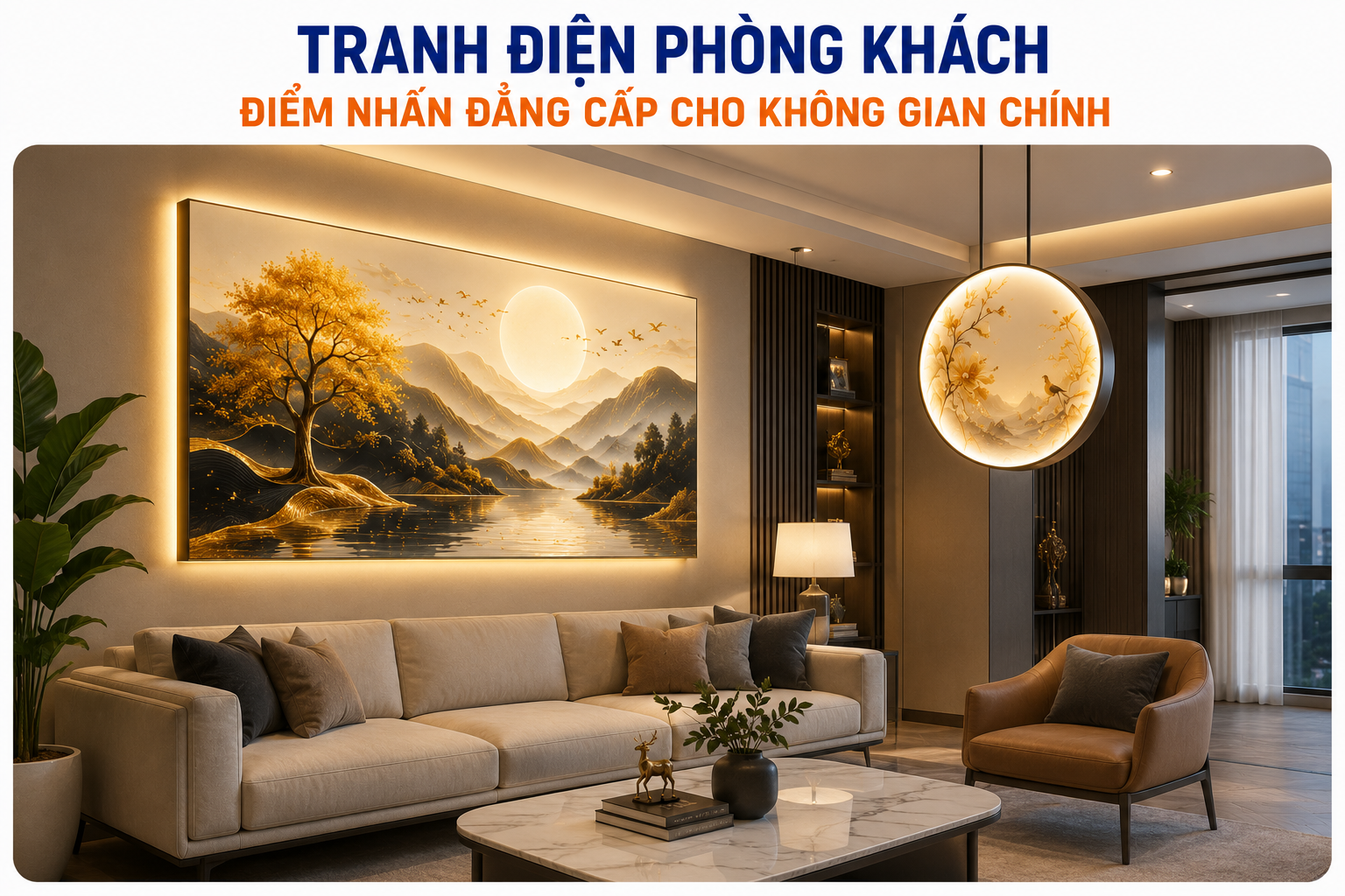 Tranh điện phòng khách