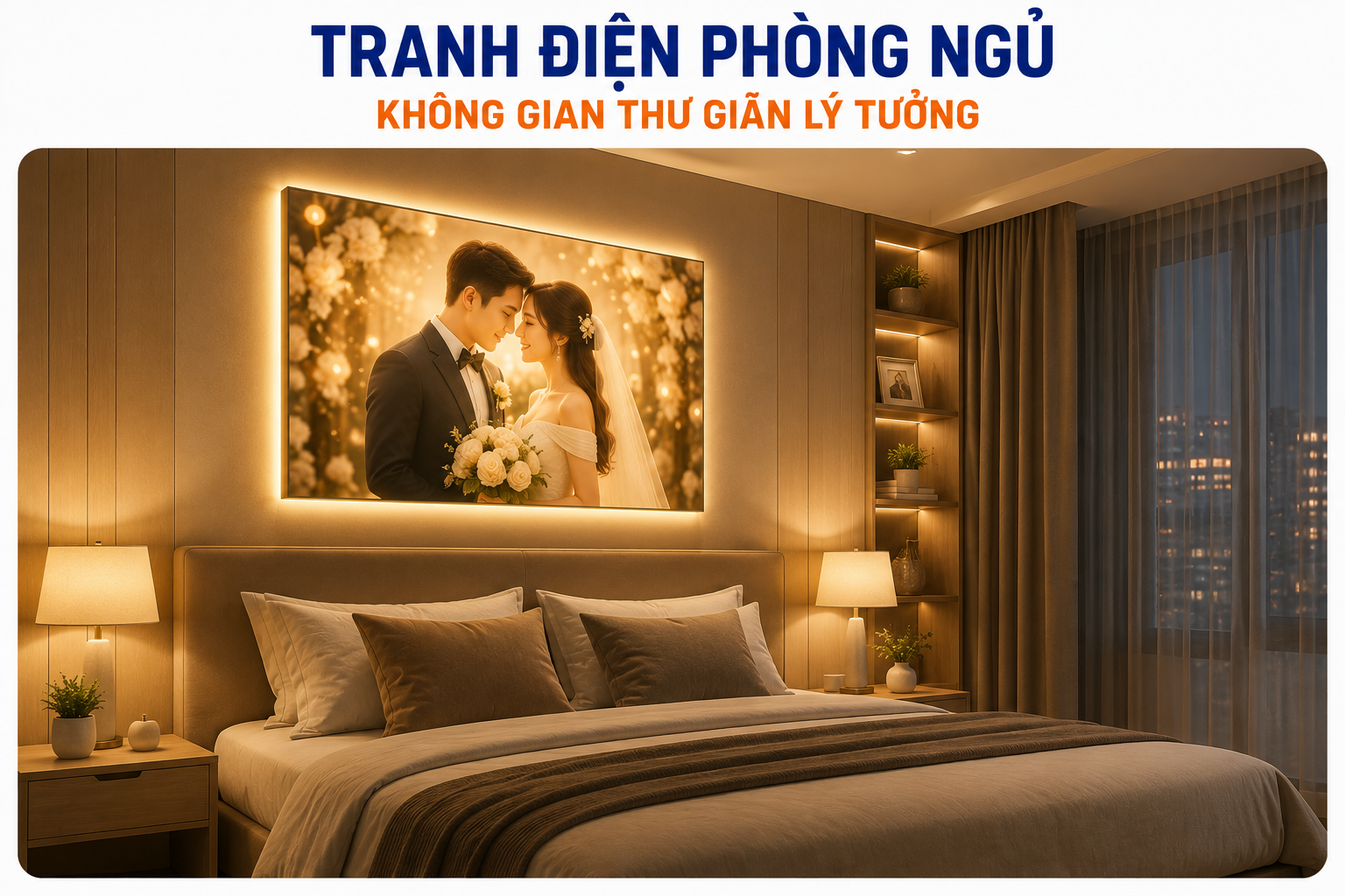 Tranh điện phòng ngủ