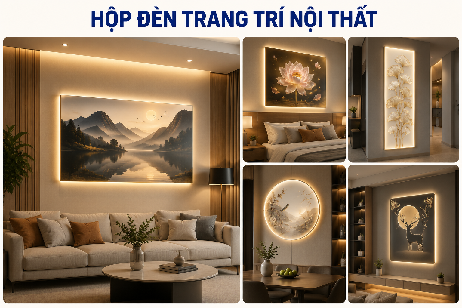 hộp đèn trang trí nội thất
